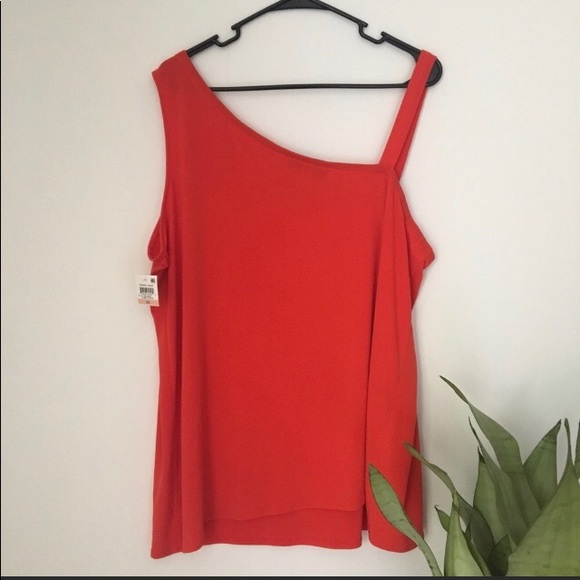 INC Tropic Heat Cosmic Orange One Shoulder Top NWT - Picture 4 of 8